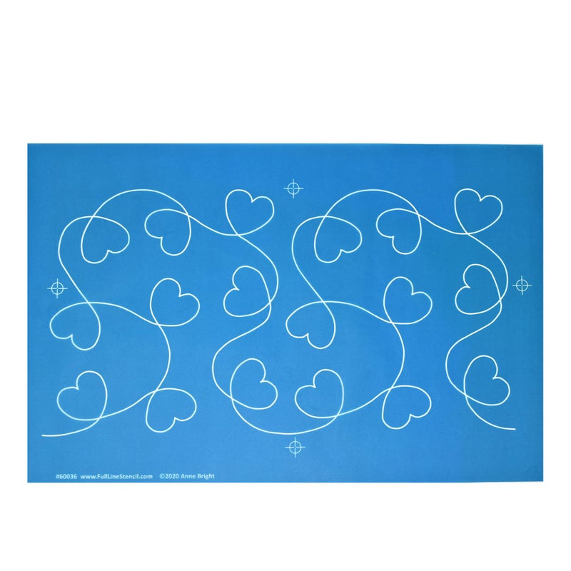 Full Line Stencil I Love It - Edge to Edge Nylon Mesh Stencil, Continuous Line Template for Hand Quilting, Free Motion Quilting, Domestic Machine Quilting, Long-Arm Quilting - Image 1